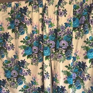 Beautiful floral vintage pinch pleat curtains
